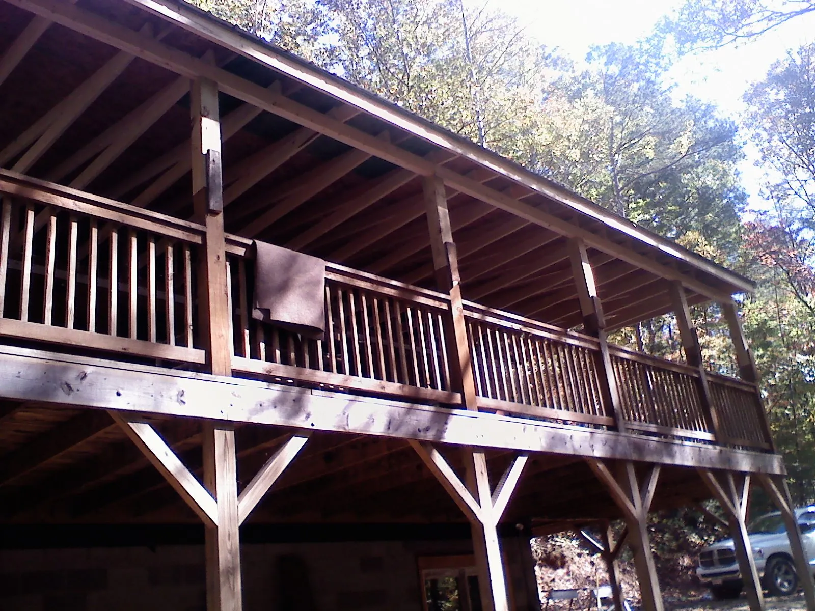 Timber framing under a new elevated porch and deck — Roof Leak Repair in Fort Meade by Roofing Brothers